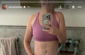 44 gadus vecā Eimija Šūmere ir zaudējusi vismaz 40 mārciņas, pateicoties Mondžaro, kad viņa pašbildē mirgo ar nelielu vidukļa līniju