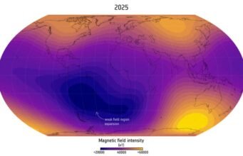 Zemes magnētiskajā laukā ir arvien vājāks punkts: lūk, ko tas nozīmē