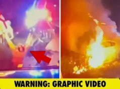 Ņūdžersijas policisti glābj šoferi no degošas automašīnas dramatiskā video