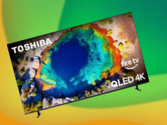 Šis absolūti lielais 75 collu TOSHIBA QLED 4K viedtelevizors šajā nedēļas nogalē ir uz pusi mazāks