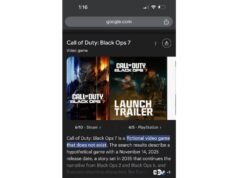 Google AI pārskats uzskata, ka Name of Responsibility: Black Ops 7 ir viltota spēle