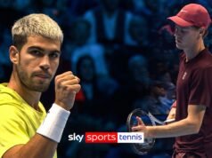 ‘Ir pirmais NEDRĪMĪGAIS brīdis!’ | Alcaraz iespaidīgais forehand uzvarētājs