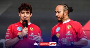 ‘Parunājies!’ – Butons apšauba Ferrari priekšsēdētāja kritiku par Hamiltonu, Leklerku