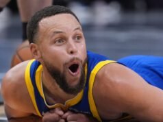 Karijs sasniedz Jordānijas rekordu ar vēl vienu 40 punktu spēli NBA