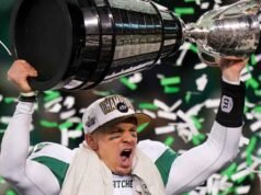 Trevors Heriss, Roughriders sasniedz ilgi gaidīto Gray Cup slavu