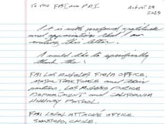 Kīns Rīvss raksta sirsnīgu pateicību aģentiem pēc tam, kad Čīlē tika atgūts viņa Džona Vika Rolex pulkstenis